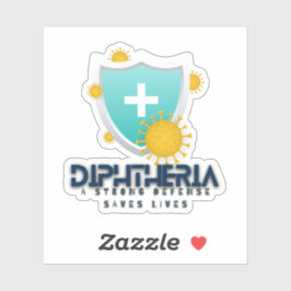 Diphtherie-Studienhilfe - Starke Verteidigung Rett Aufkleber