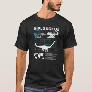 Diplodocus Faktenblatt Dinosaurier Fakten T-Shirt