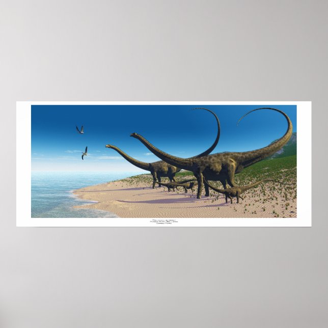Diplodocus Herd Print Poster (Vorne)