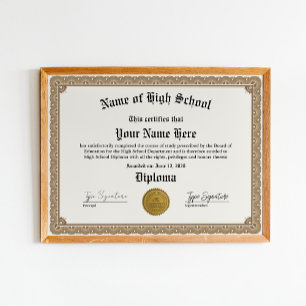 Diplom der Hochschule, Schulabschluss, GED Poster