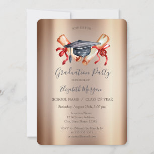 Diplom der Wasserfarbengraduierung, Abschluss Einladung