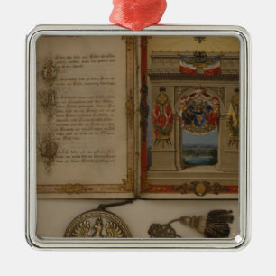 Diploma Prinzen, das Otto von Bismarck investiert Ornament Aus Metall