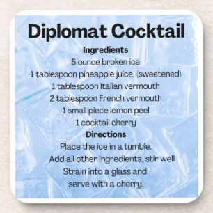 Diplomat Cocktail Rezept Getränkeuntersetzer