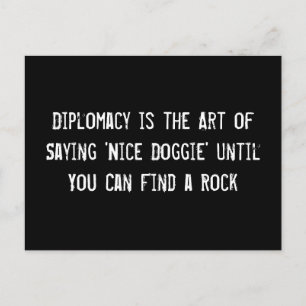 Diplomatie ist das Sprichwort "Nizza-Doggie" bis Postkarte