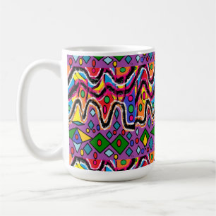 Dippy Hippy Retro Malstil Kaffeetasse