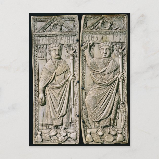 Diptych von Boethius Consul im Jahre 487 n.Chr. Postkarte (Vorderseite)