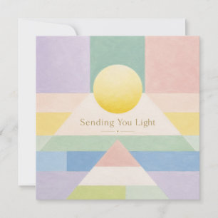 Dir Licht und geometrische Pastell-Inspiration sen Karte