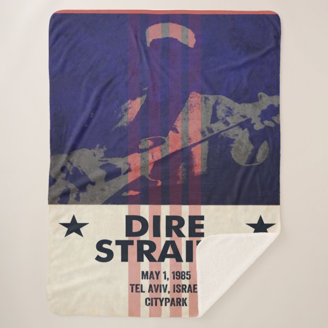 Dire Straits Tour Poster Blanket Sherpadecke (Vorderseite)