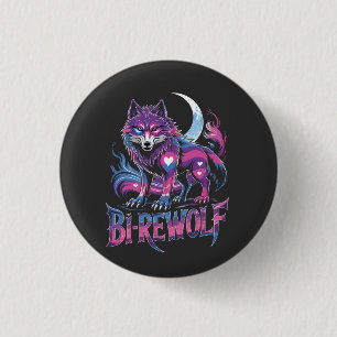 Dire Wolf Birewolf Bisexual LGBT Button