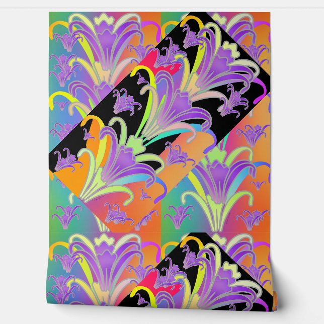 Directional Lilies Tapete (Abrollen)