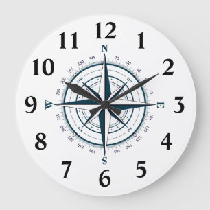Directional Star Compass mit Grad Große Wanduhr