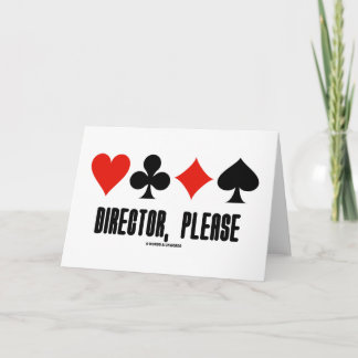 Director, Bitte (Vier-Karten-Anzug-Bridge-Spiel) Karte