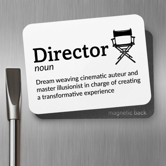 Director Definition - Funny Filmmaker 3" x 4" Flex Magnet (Von Creator hochgeladen)