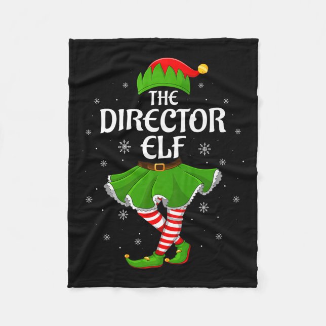 Director Elf Christmas Family Girls Women Elf Squa Fleecedecke (Vorderseite)