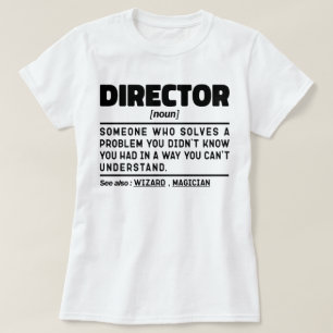 Director Noun Personalisiert Worker Sarcastic Spri T-Shirt