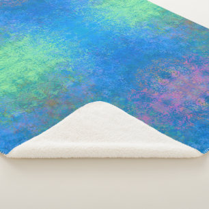 Direkt am Meer Alkoholtink, Abstrakter Acrylpour Sherpadecke