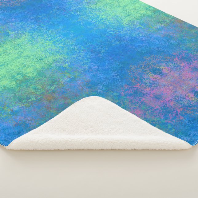 Direkt am Meer Alkoholtink, Abstrakter Acrylpour Sherpadecke (3/4)