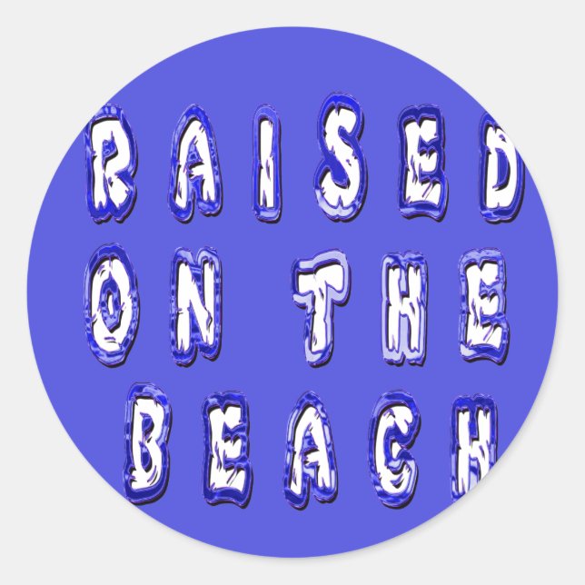 Direkt am Strand: Erinnerungen des Serene Beach Li Runder Aufkleber (Vorderseite)