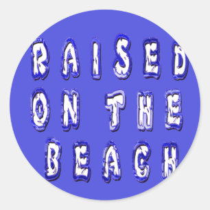 Direkt am Strand: Erinnerungen des Serene Beach Li Runder Aufkleber