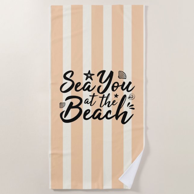 Direkt am Strand Strandtuch (Vorderseite)