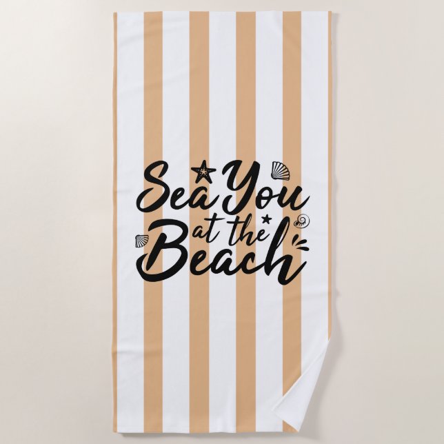 Direkt am Strand Strandtuch (Vorderseite)