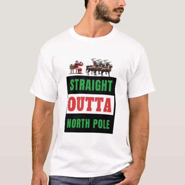 Direkt an der Ausfahrt North Pole Santa Maria degl T-Shirt (Vorderseite)