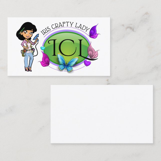 Direkt an die Kundenkarte Elegance Craft Business  Telefonnummerkarte (Vorne/Hinten)