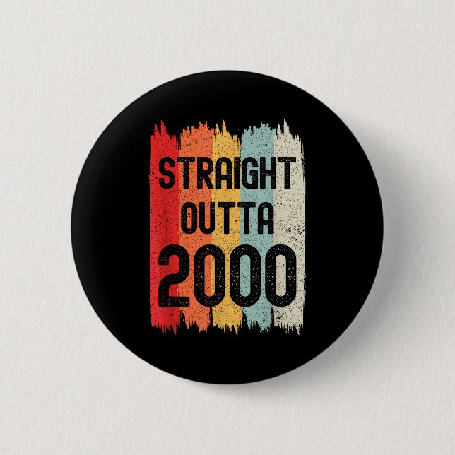 Direkt aus 2000 Lustiger Retro-Geburtstag Awesome  Button (Vorderseite)