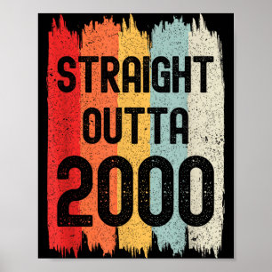 Direkt aus 2000 Lustiger Retro-Geburtstag Awesome  Poster