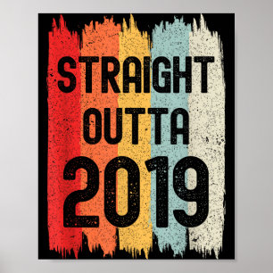 Direkt aus 2019 Lustiger Retro-Geburtstag Awesome Poster