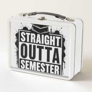 Direkt aus dem Semester Lustige Abschluss Metall Brotdose