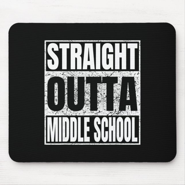 Direkt aus der Mittelschule Lustig Cl 2026 Abschlu Mousepad (Vorne)