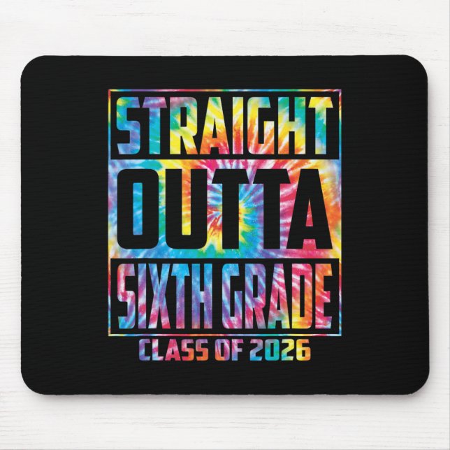 Direkt aus der sechsten Klasse Cl 2026 Abschluss 6 Mousepad (Vorne)