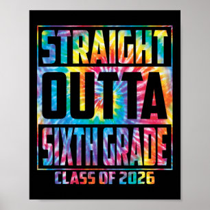 Direkt aus der sechsten Klasse Cl 2026 Abschluss 6 Poster
