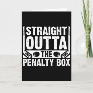 Direkt aus der Strafbank Lustiger Eishockey-Plakat Karte