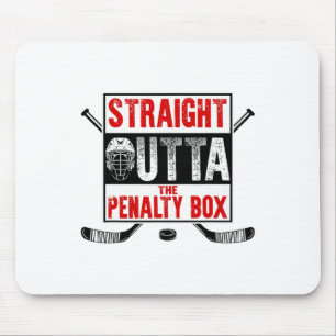 Direkt aus der Strafbank Lustiger Eishockey-Plakat Mousepad