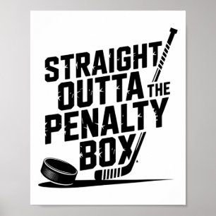 Direkt aus der Strafbank Lustiger Humor Hockey Poster