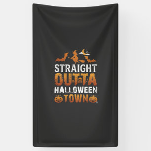 Direkt aus Halloween Town Hexenmond-Fledermäuse-Pu Banner