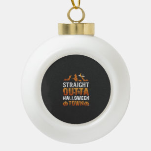 Direkt aus Halloween Town Hexenmond-Fledermäuse-Pu Keramik Kugel-Ornament