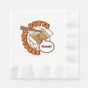Direkt aus leckeren Ramen-Nudeln Serviette
