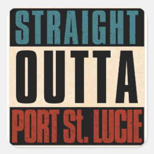 Direkt aus Port St. Lucie Florida FL Quadratischer Aufkleber