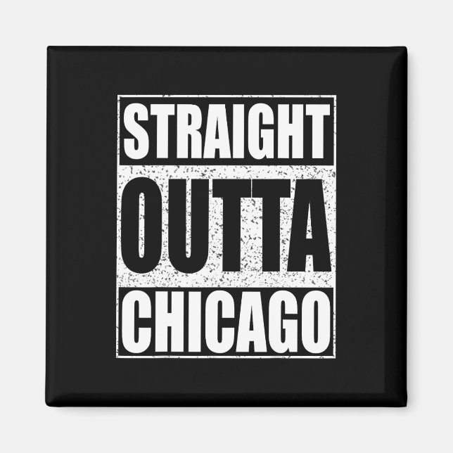 Direkt außerhalb Chicago Illinois Staat Magnet (Vorne)