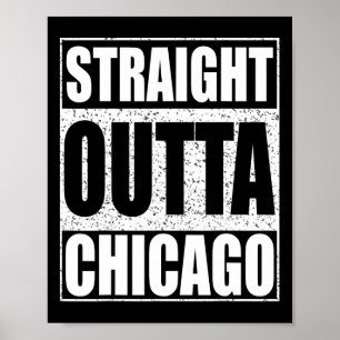 Direkt außerhalb Chicago Illinois Staat Poster