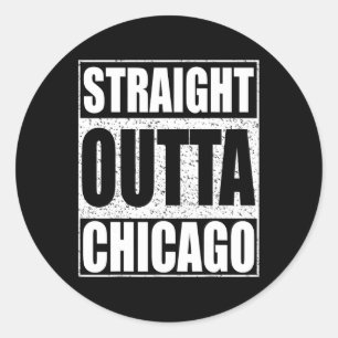 Direkt außerhalb Chicago Illinois Staat Runder Aufkleber