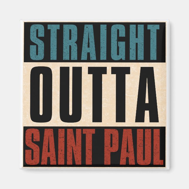 Direkt außerhalb Saint Paul Minnesota MN Magnet (Vorne)