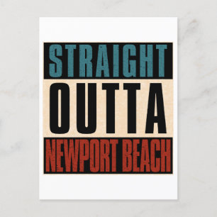Direkt außerhalb von Newport Beach California CA Postkarte