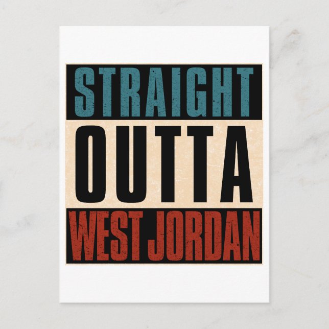 Direkt außerhalb West Jordan Utah UT Postkarte (Vorderseite)