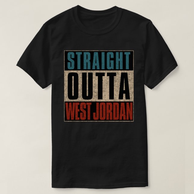 Direkt außerhalb West Jordan Utah UT T-Shirt (Design vorne)
