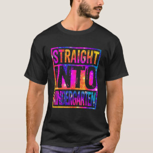 Direkt in den Kindergarten Gefärbte Krawatte zurüc T-Shirt