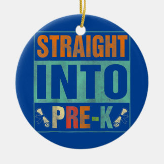 Direkt in den prächtigen K Funny Zurück zur Schule Keramik Ornament